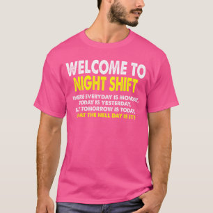 Nachtarbeiter Lustige Nachtschicht Retro-Gif T-Shirt