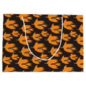 Nachtaufenthaltsreise - nahtloses Halloween-Muster Große Geschenktüte (Rückseite)