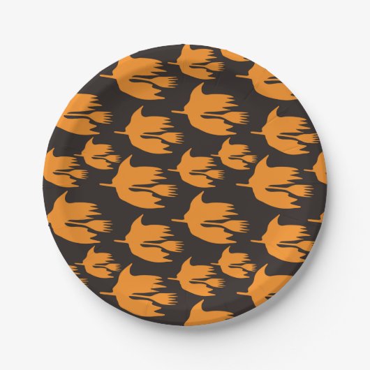 Nachtaufenthaltsreise - nahtloses Halloween-Muster Pappteller (Vorderseite)