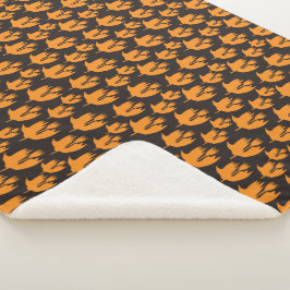 Nachtaufenthaltsreise - nahtloses Halloween-Muster Sherpadecke