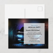 Nachtaufnahme mit der Geburtstagspartei Postkarte (Vorne/Hinten)