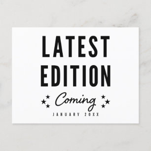 Nachtausgabe-kommende Schwangerschafts-Mitteilung Ankündigungspostkarte