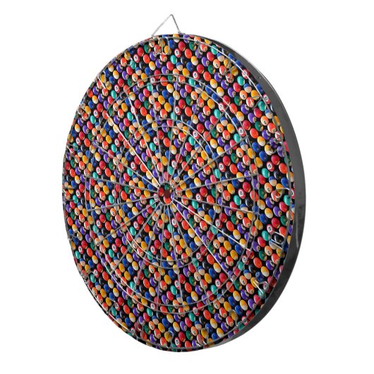 Nachtball in den Farben, Dartboard mit Dartscheibe (Vorderseite rechts)