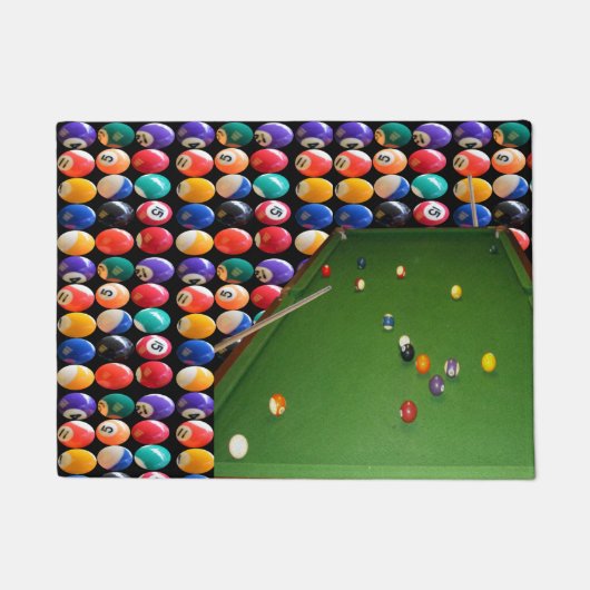 Nachtballfarbe mit Ballen und Kugeln, Fußmatte (Vorderseite)