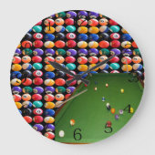 Nachtballfarbe mit Ballen und Kugeln, Große Wanduhr (Vorderseite)