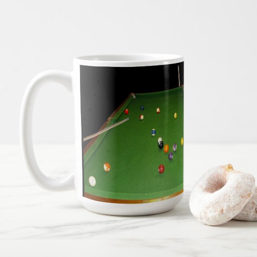 Nachtballfarbe mit Ballen und Kugeln, Kaffeetasse (Mit Donut)