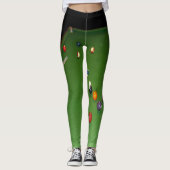 Nachtballfarbe mit Ballen und Kugeln, Leggings (Vorderseite)