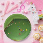 Nachtballfarbe mit Ballen und Kugeln, Pappteller (Party)