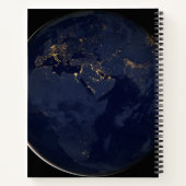 Nachtbeleuchtung in Europa, Afrika und im Nahen Os Notizblock (Rückseite)