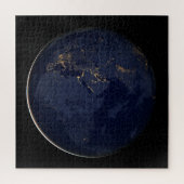 Nachtbeleuchtung in Europa, Afrika und im Nahen Os Puzzle (Vertikal)