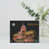 Nachtbeleuchtung in Singapur Postkarte (Stehend Vorderseite)