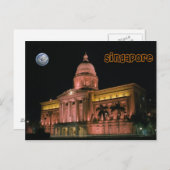 Nachtbeleuchtung in Singapur Postkarte (Vorne/Hinten)