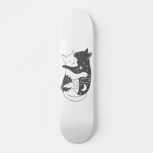 Nachtbild für Katzen am Tag - Wählen Sie Hintergru Skateboard (Vorne)