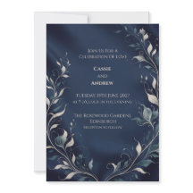 Nachtblaue botanische Hochzeit im Mondlicht