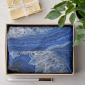 Nachtblauer Indigo-Achat-Mineralquarz-Edelstein Seidenpapier (Geschenk)