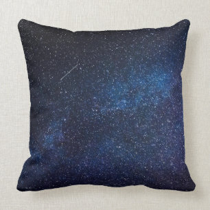 Nachtblauer Sternenhimmel-Galaxie-Foto Kissen