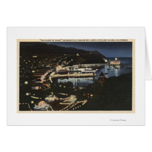 Nachtblick auf Avalon Bay (Vorderseite (Horizontal))