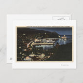 Nachtblick auf Avalon Bay Postkarte (Vorne/Hinten)