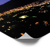 Nachtblick auf Caracas Stadt und Avila Poster (Ecke)