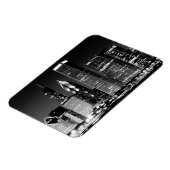 Nachtblick auf Chicagos berühmtes Stadtbild Magnet (Linke Seite)