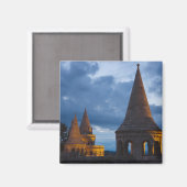 Nachtblick auf das Fischerviertel, Castle Hil Magnet (Vorderseite/Rückseite)