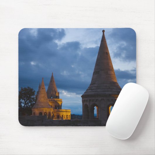 Nachtblick auf das Fischerviertel, Castle Hil Mousepad (Mit Mouse)