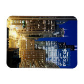 Nachtblick auf das Stadtbild von Chicago Magnet (Horizontal)