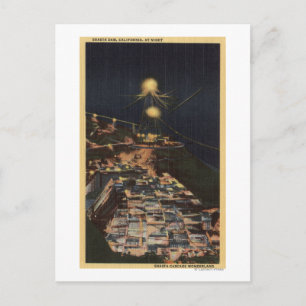Nachtblick auf den Shasta-Damm Postkarte