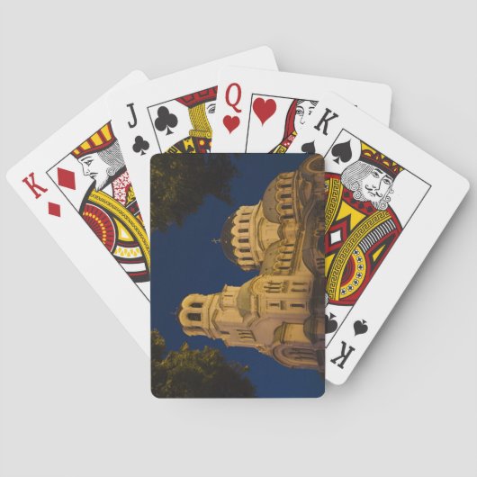 Nachtblick auf die Alexander-Nevski-Kathedrale Spielkarten (Rückseite)