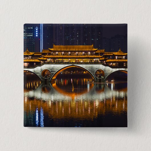 Nachtblick auf die Anshun-Brücke Button (Vorderseite)