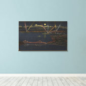 Nachtblick auf die Metropolitan Bay Leinwanddruck (Insitu (Holzboden))