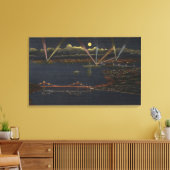 Nachtblick auf die Metropolitan Bay Leinwanddruck (Insitu (Wohnzimmer))