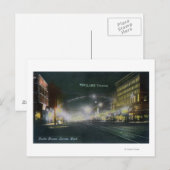 Nachtblick auf die Pacific Avenue Postkarte (Vorne/Hinten)