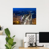 Nachtblick auf die Rambla Poster (Heimbüro)
