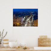 Nachtblick auf die Rambla Poster (Küche)