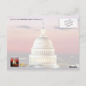 Nachtblick auf die US-Hauptstadt Postkarte (Rückseite)