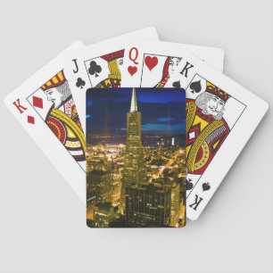 Nachtblick auf San Francisco. Spielkarten