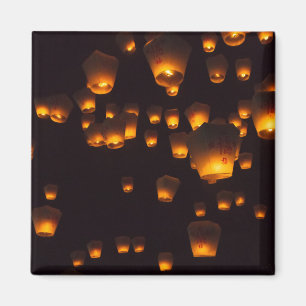 Nachtblick auf Sky Lanterns Magnet