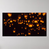 Nachtblick auf Sky Lanterns Poster (Vorne)