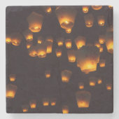 Nachtblick auf Sky Lanterns Steinuntersetzer (Vorderseite)