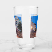 Nachtblick auf Treppe und Kirche in Split, Kroatie Glas (Rechts)