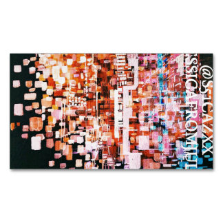 Nachtblick aus der Tasse Magnetische Visitenkarte