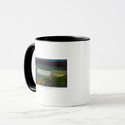 Nachtblick, Großer Coulee-Damm Tasse (Vorderseite Links)