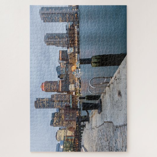 Nachtblick in Boston Puzzle (Vertikal)