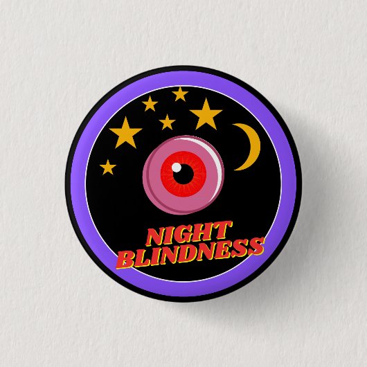 Nachtblindheit - Schwarz Button (Vorderseite)