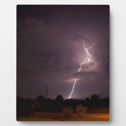 Nachtblitz Sturmwolken Fotoplatte (Vorderseite)