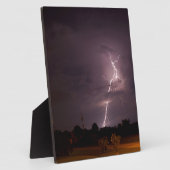 Nachtblitz Sturmwolken Fotoplatte (Seite)