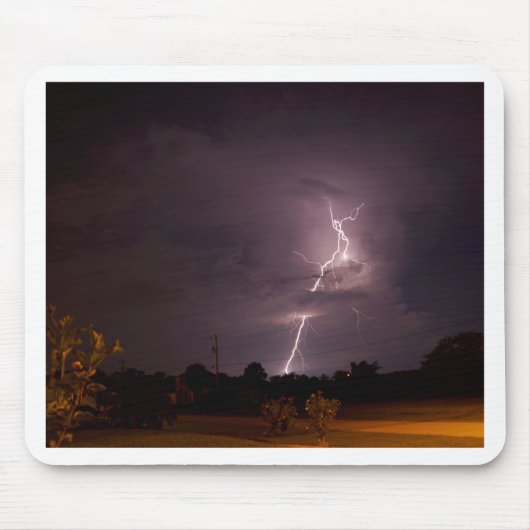 Nachtblitz Sturmwolken Mousepad (Vorne)