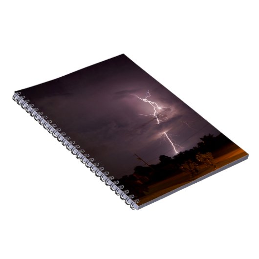 Nachtblitz Sturmwolken Notizblock (Rechte Seite)