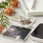 Nachtblitz Sturmwolken Schlüsselanhänger (Vorderseite rechts)